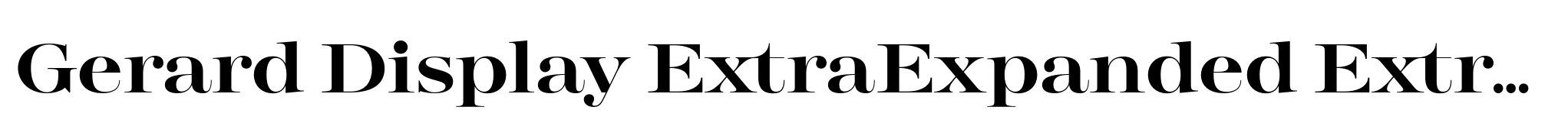 Gerard Display ExtraExpanded ExtraBold image